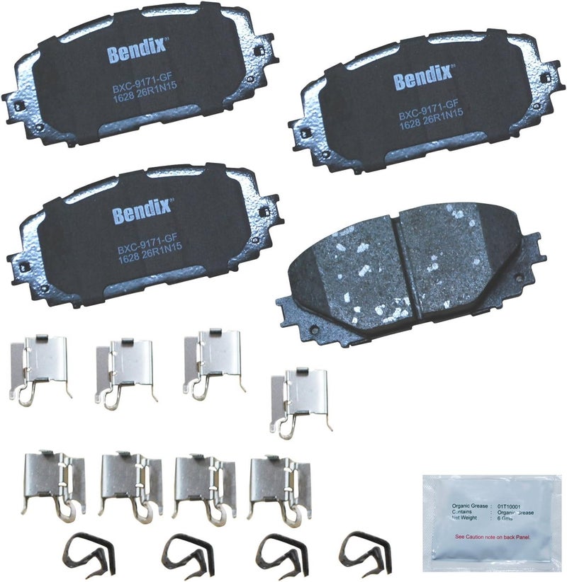 Bendix Priority1 CFC1628 Ceramic Front Brake Pads for Toyota Yaris 2019-2012 - Image 1